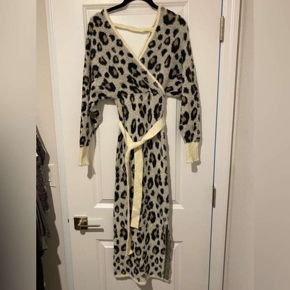 Hyfve leopard fuzzy dress